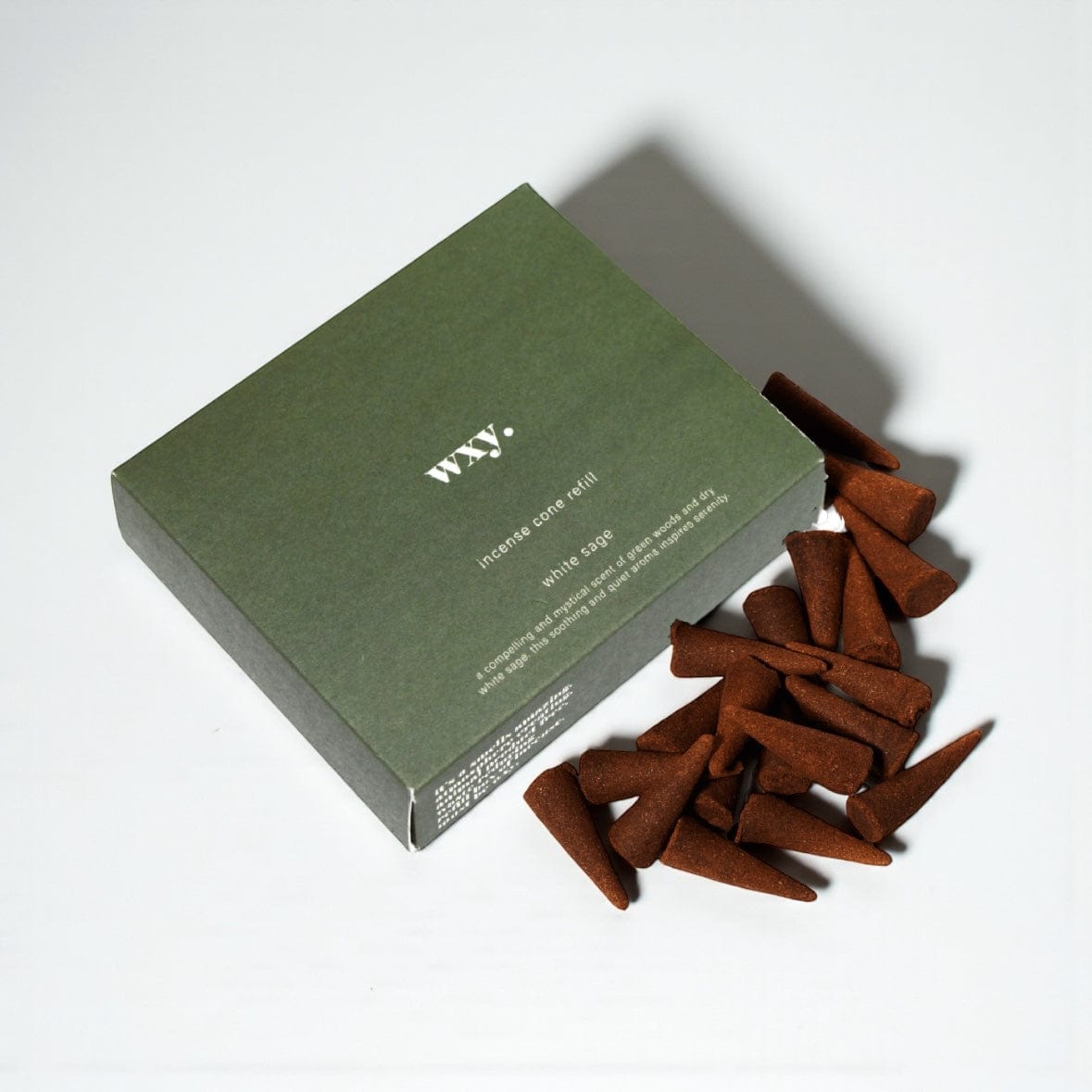 Incense Cone Refill Box of 20 - Obud + Santal + Roses + White Sage White sage by Wxy.