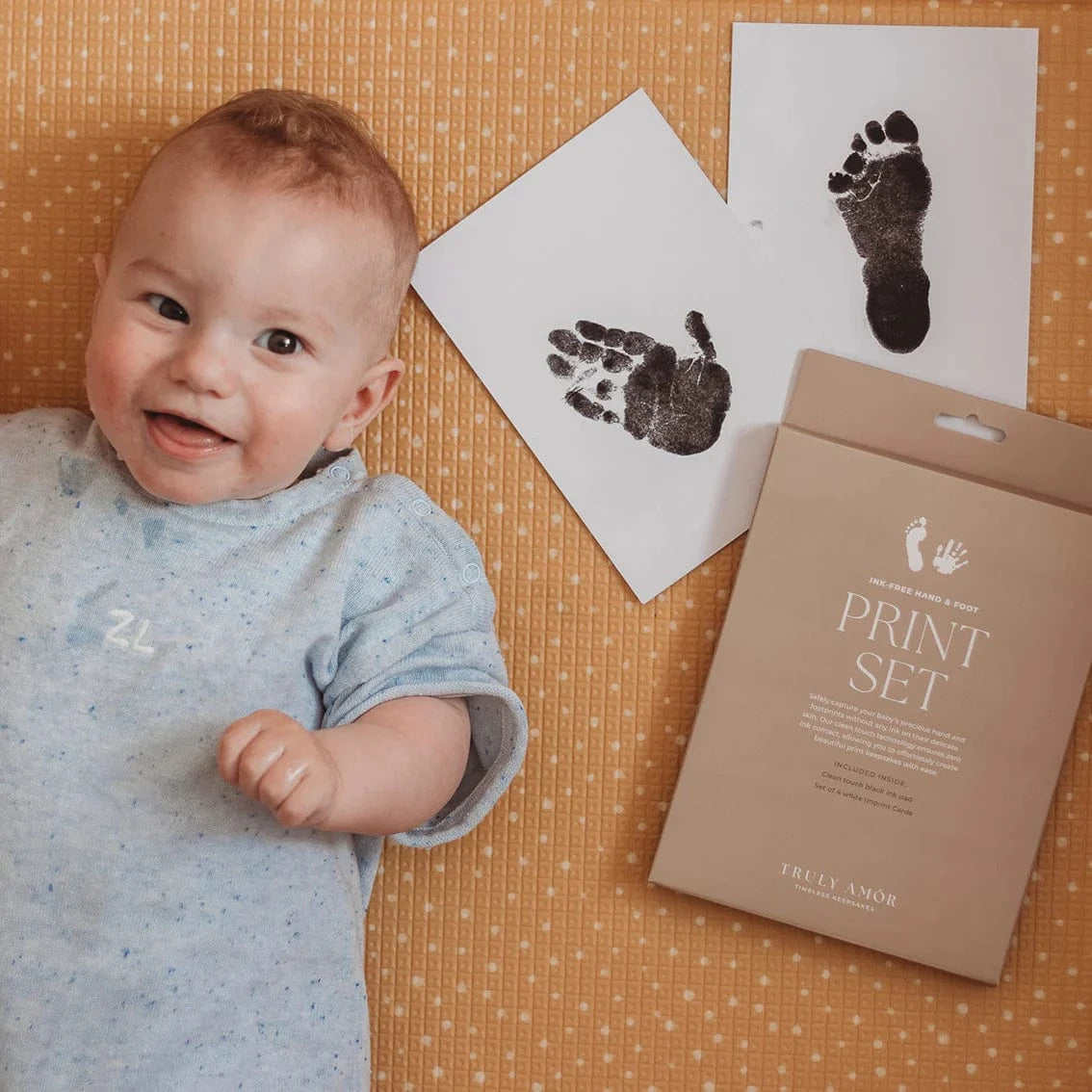Ink-Free Baby Hand and Footprint Set by Truly Amor