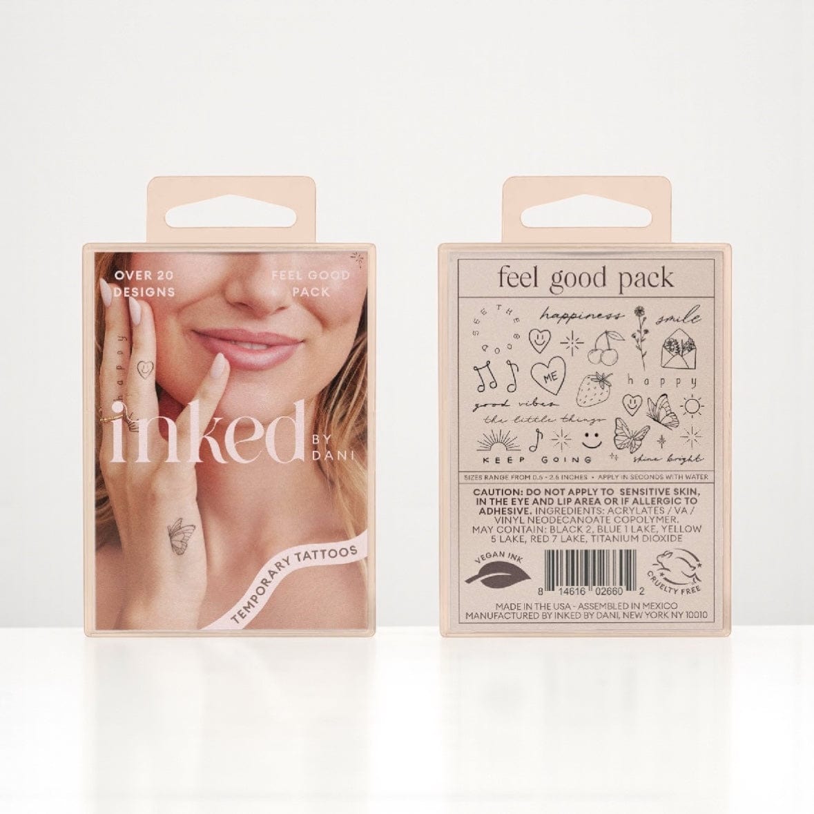 Inked by Dani Feel Good Temporary Vegan Ink Tattoo Pack by Inked by Dani