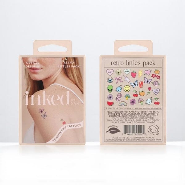 Inked by Dani Retro Littles Temporary Vegan Ink Tattoo Pack by Inked by Dani