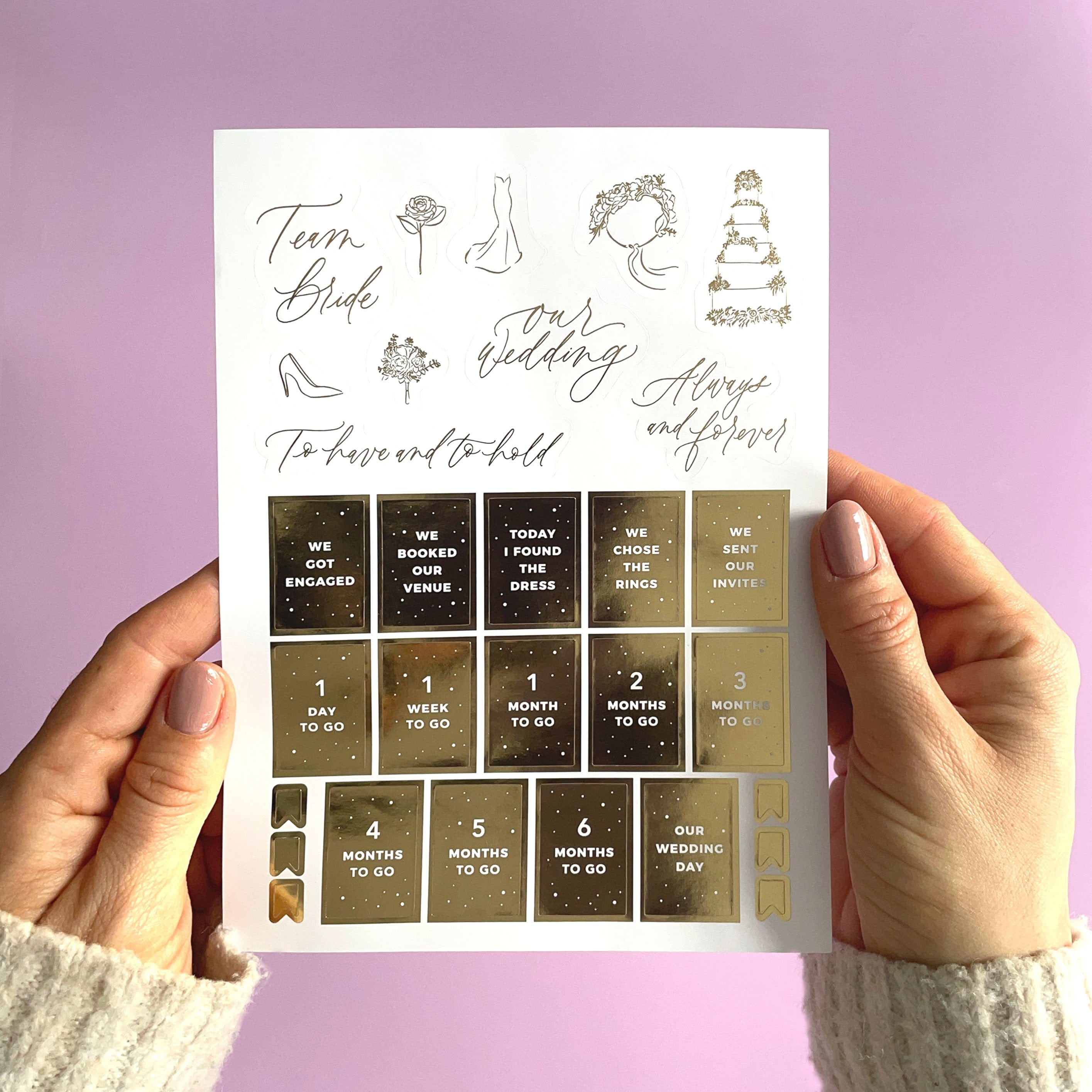 Ivory Cloth Wedding Planner Book with Gold Foil and Gilt Edges - PREORDER by Blush And Gold