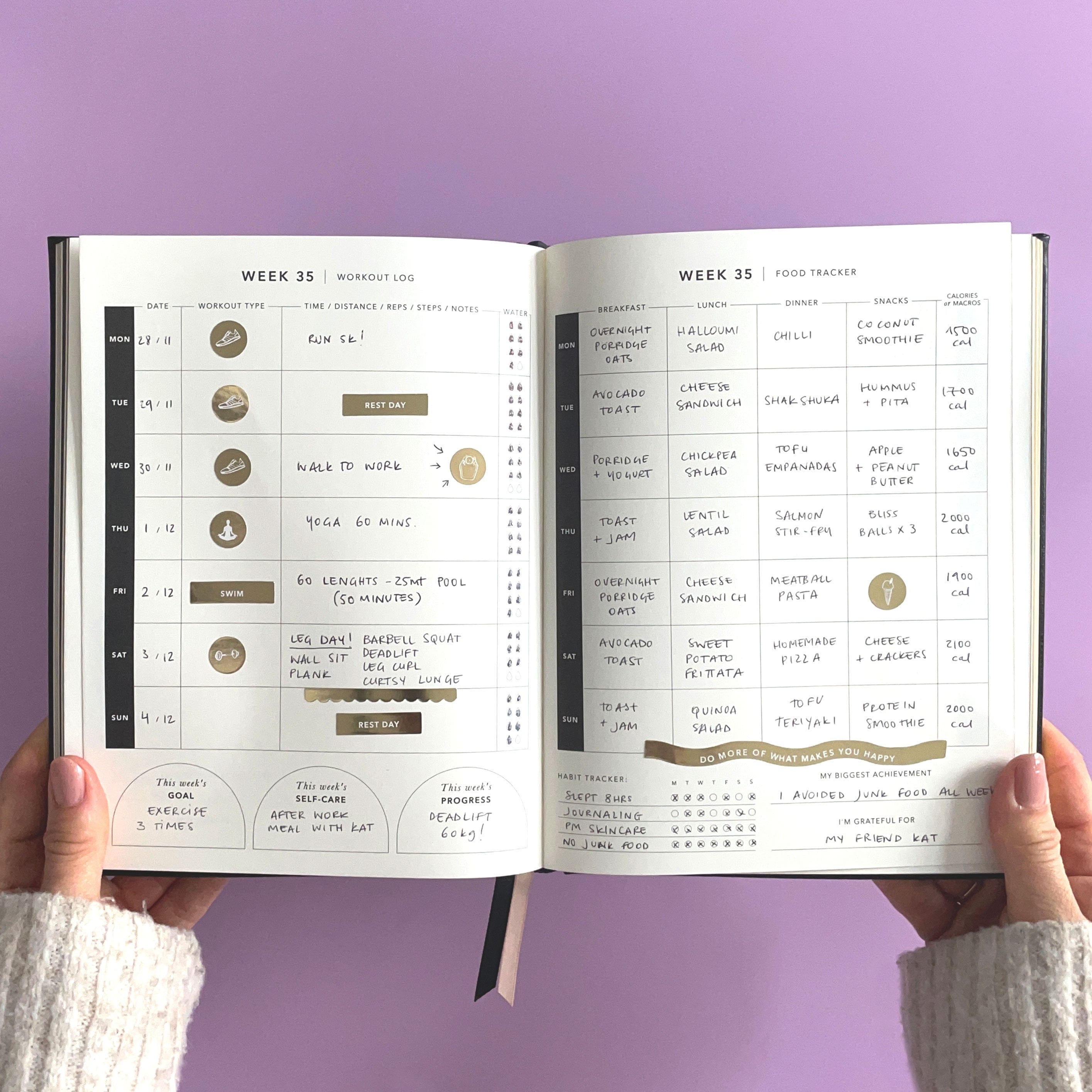 Ivory Cloth Wedding Planner Book with Gold Foil and Gilt Edges - PREORDER by Blush And Gold