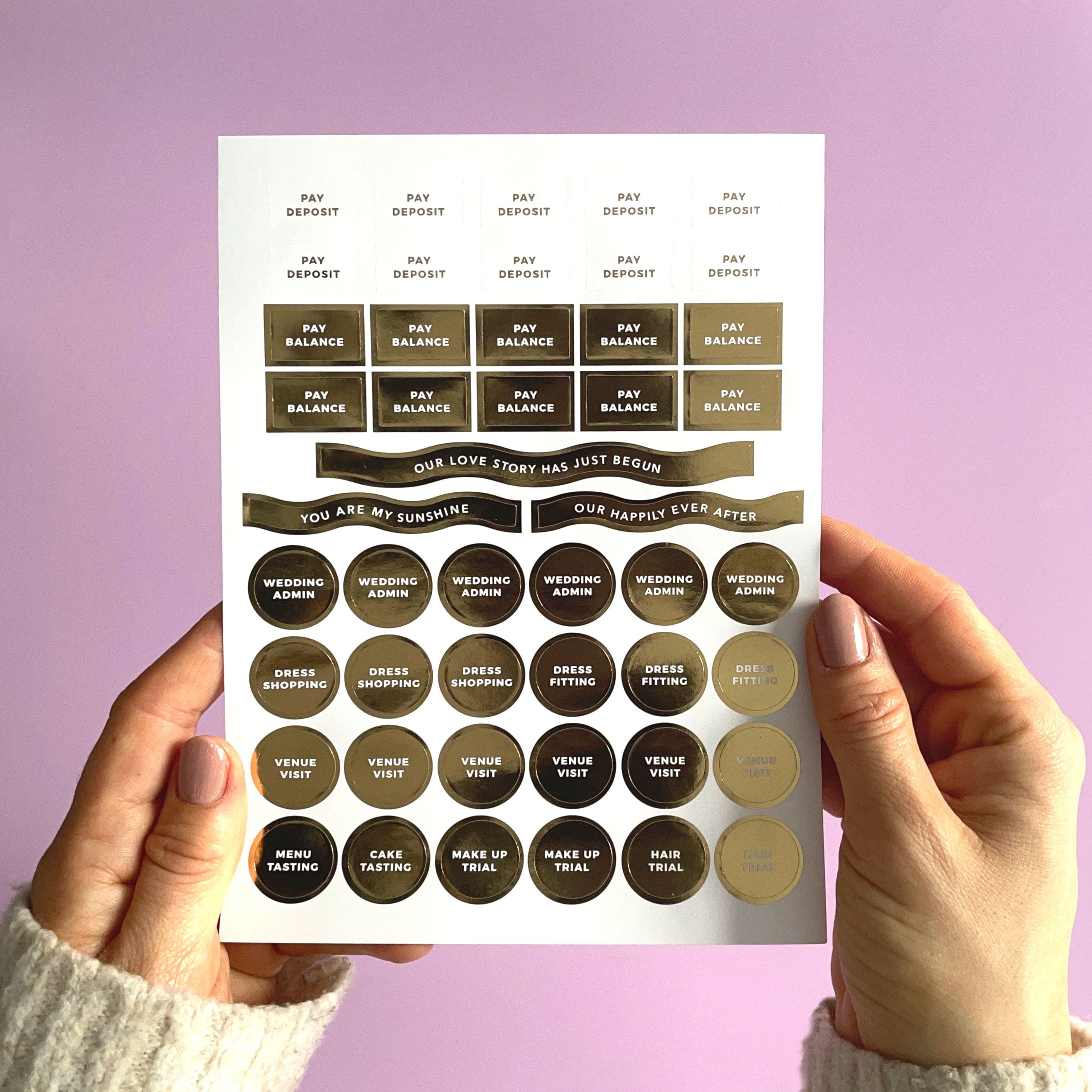 Ivory Cloth Wedding Planner Book with Gold Foil and Gilt Edges - PREORDER by Blush And Gold