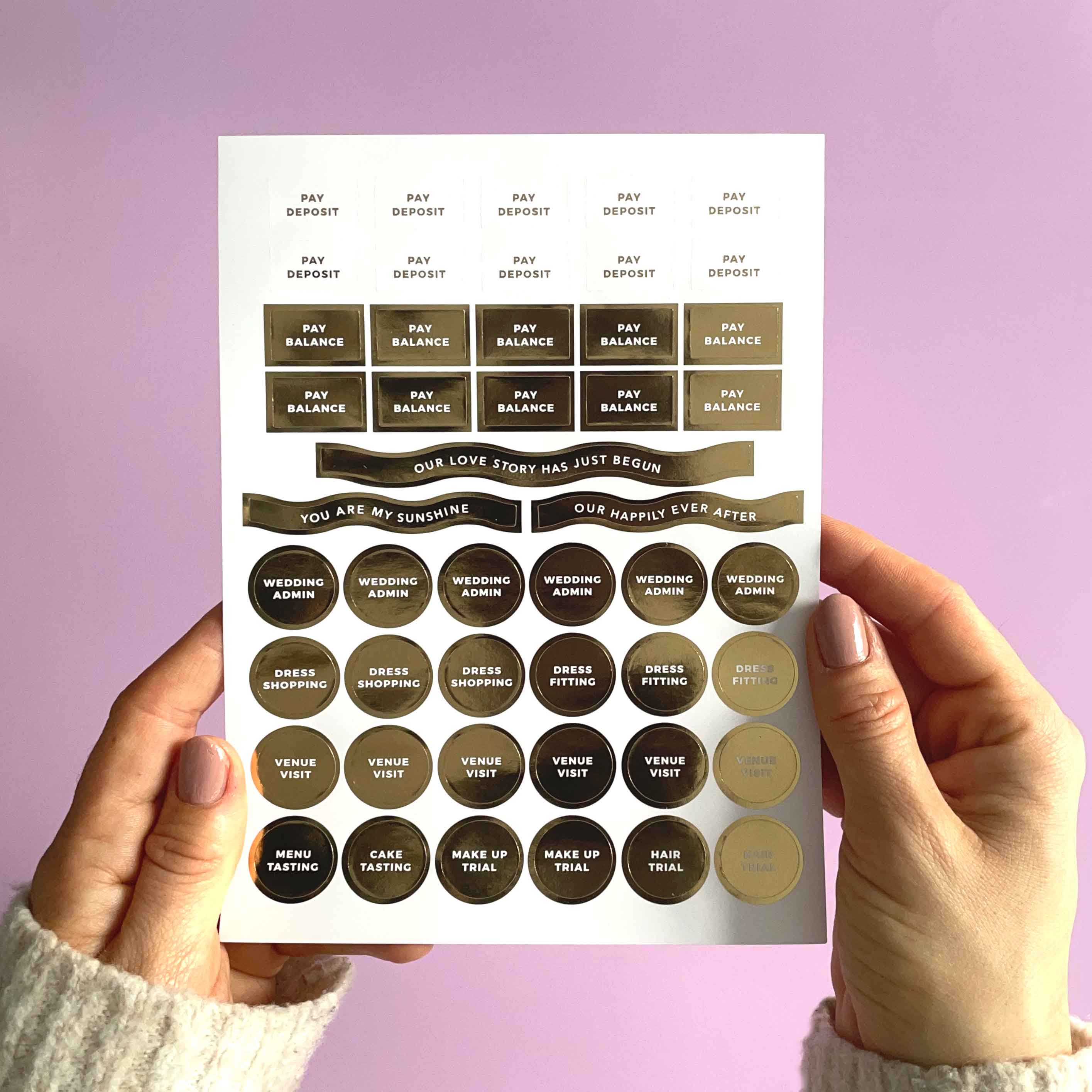 Ivory Cloth Wedding Planner Book with Gold Foil and Gilt Edges - PREORDER by Blush And Gold