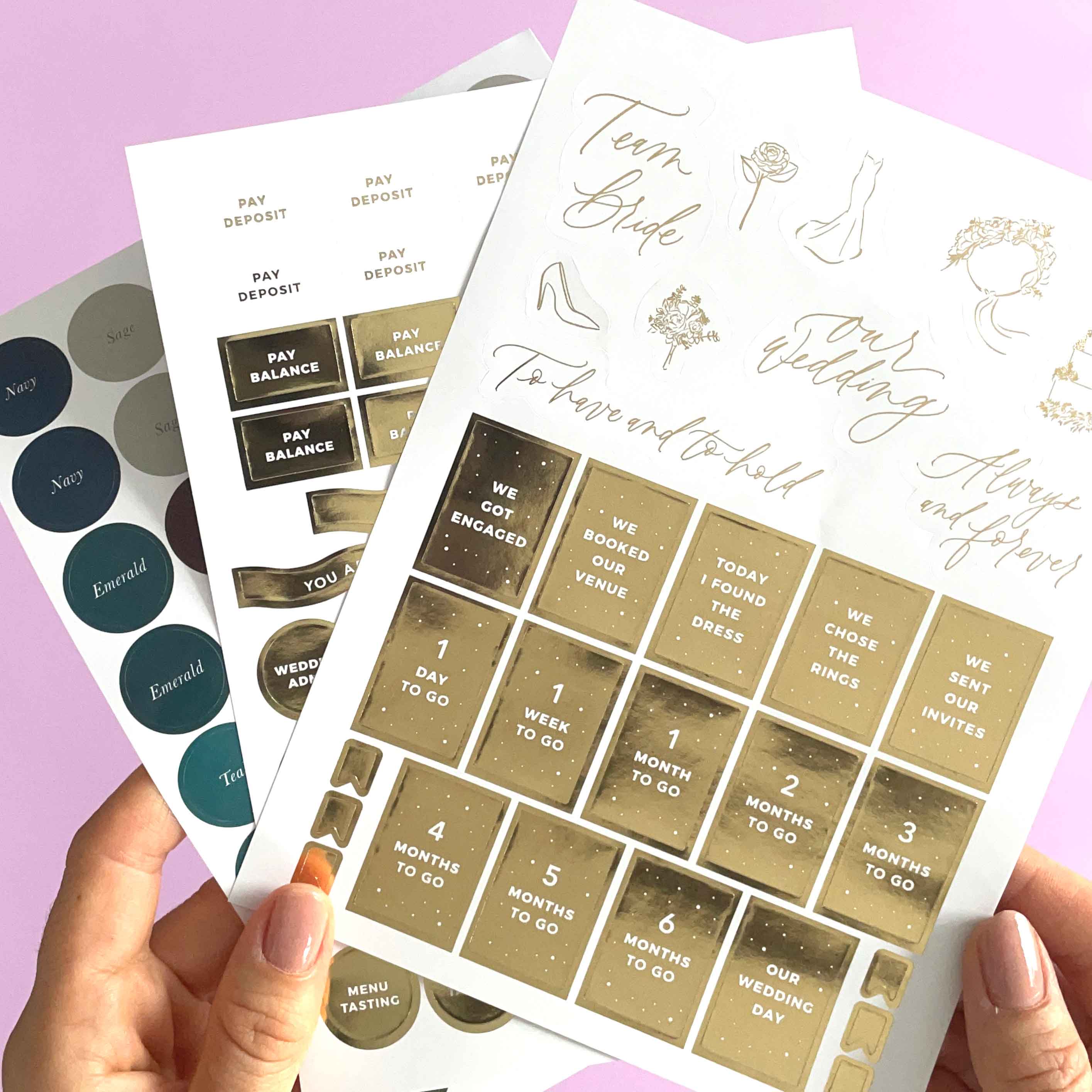 Ivory Cloth Wedding Planner Book with Gold Foil and Gilt Edges - PREORDER by Blush And Gold