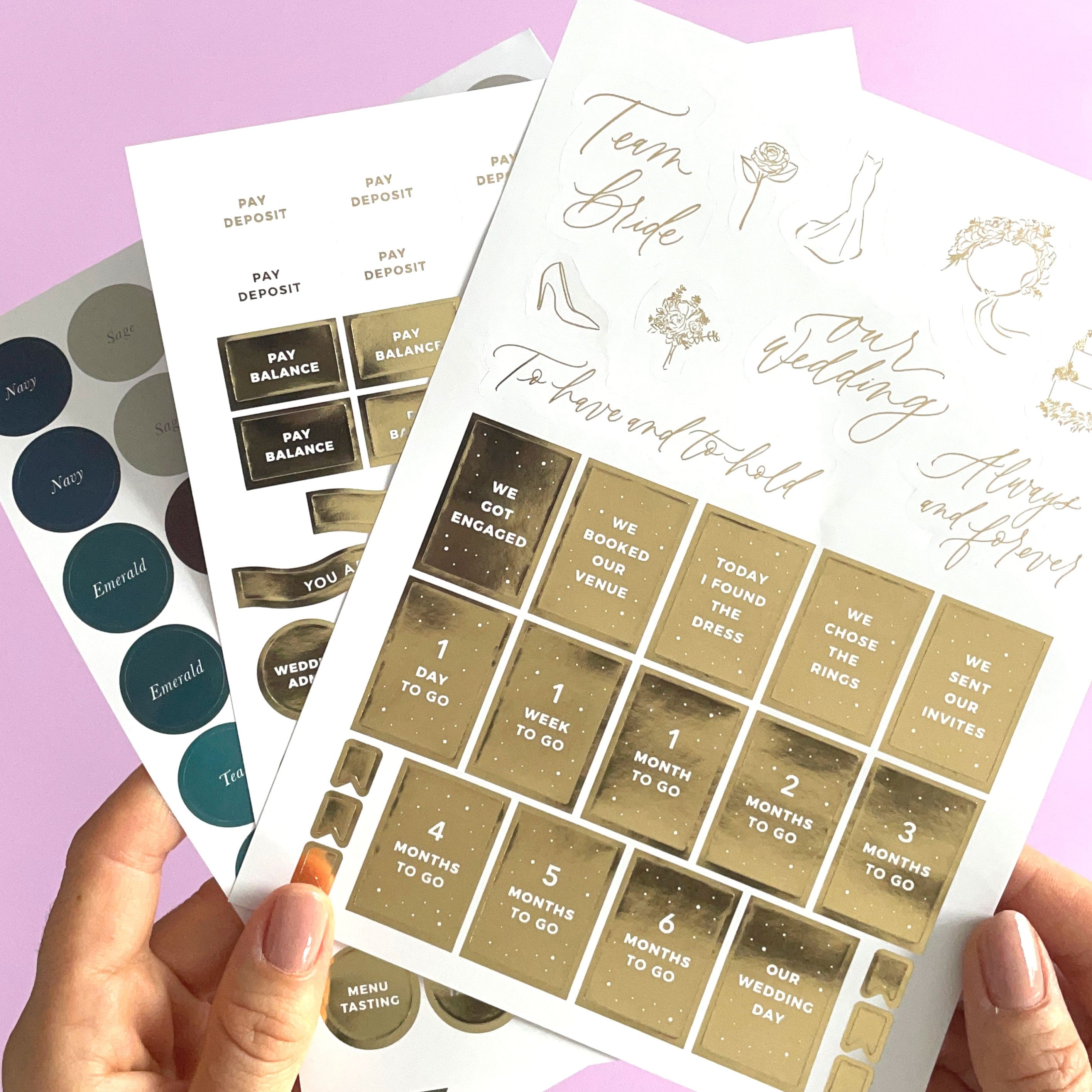 Ivory Cloth Wedding Planner Book with Gold Foil and Gilt Edges - PREORDER by Blush And Gold