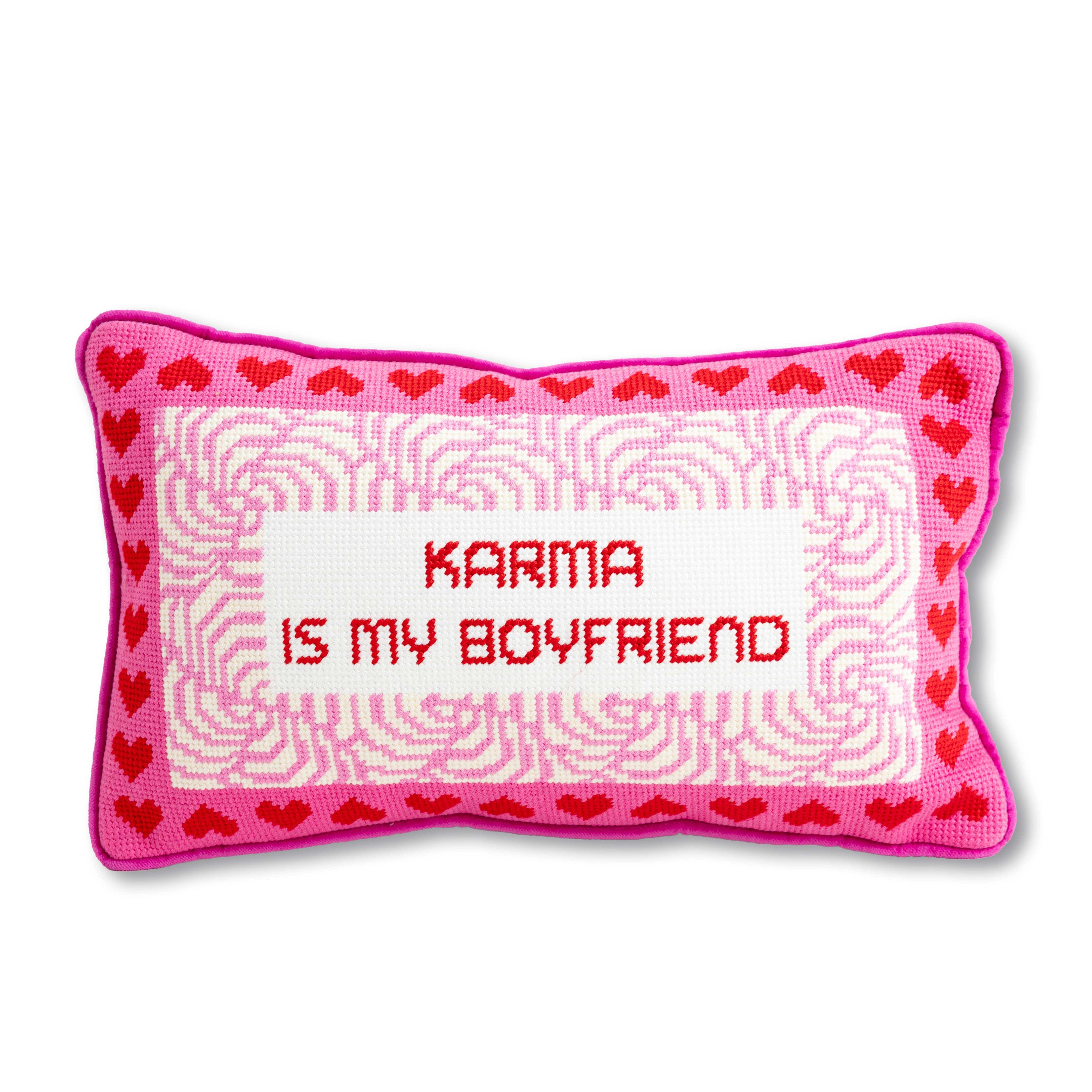 Karma Needlepoint Pillow by Furbish Studio