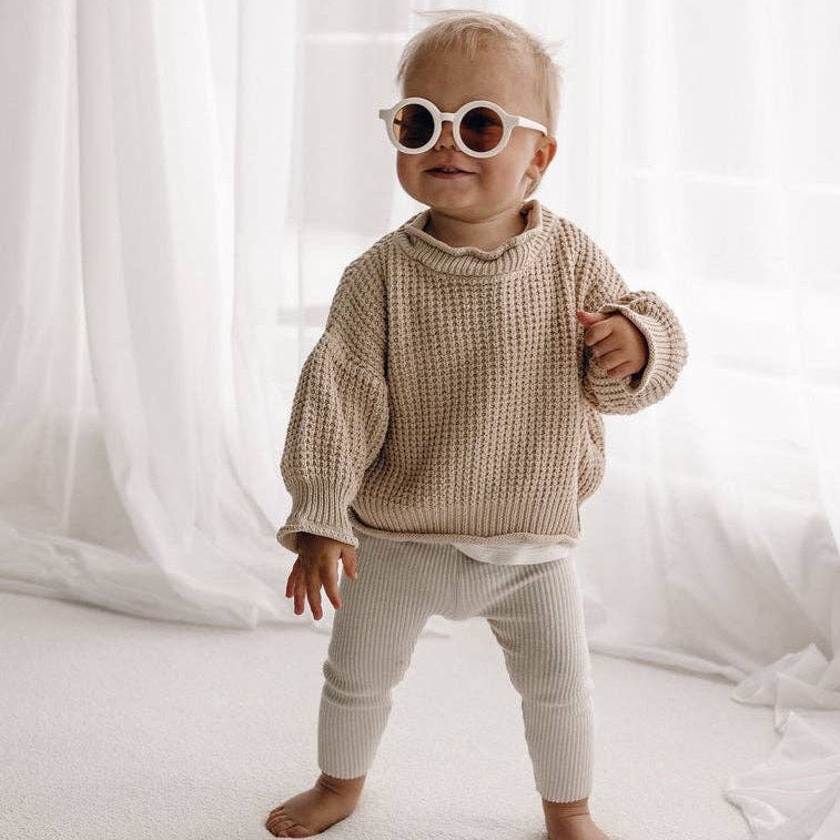 Kids Sustainable Sunglasses: Cream by Lion + Lamb the Label