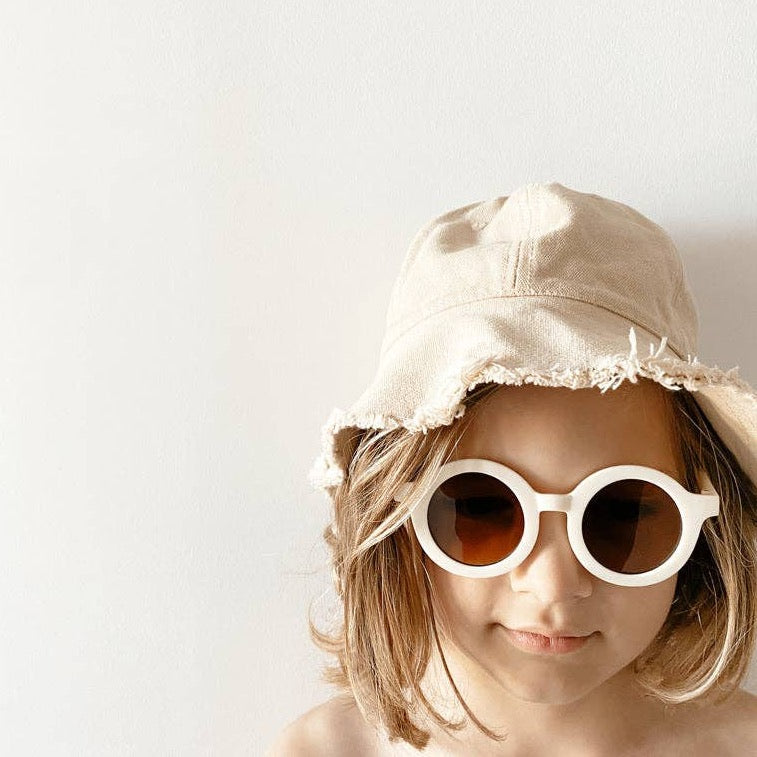 Kids Sustainable Sunglasses: Cream by Lion + Lamb the Label