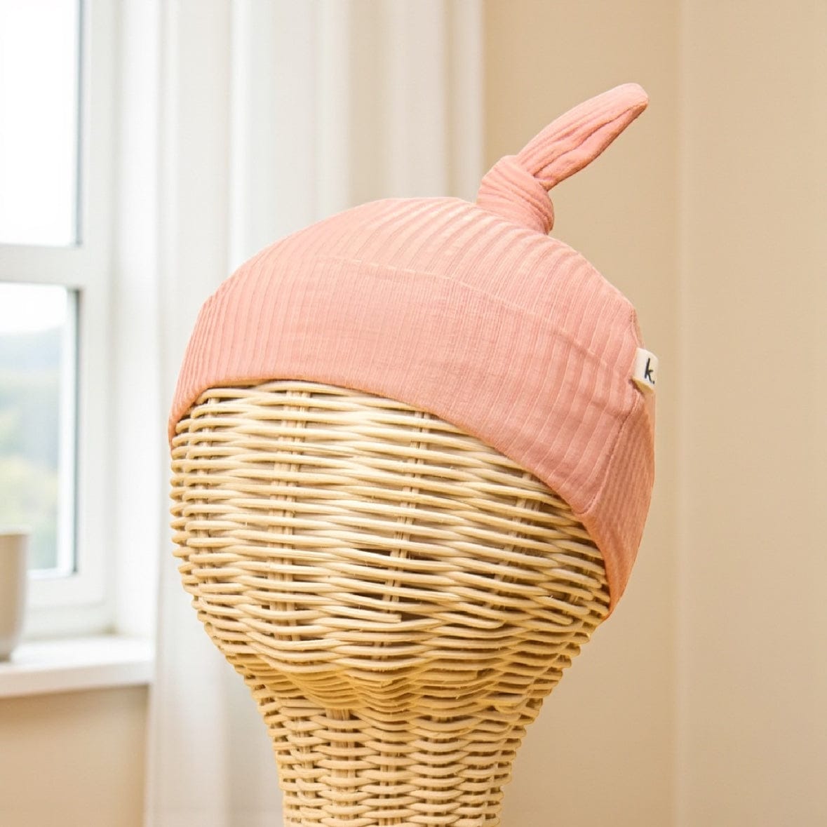 Kiin Baby Bamboo Stretch New Baby Beanie -  2 Colours blush by Kiin Baby