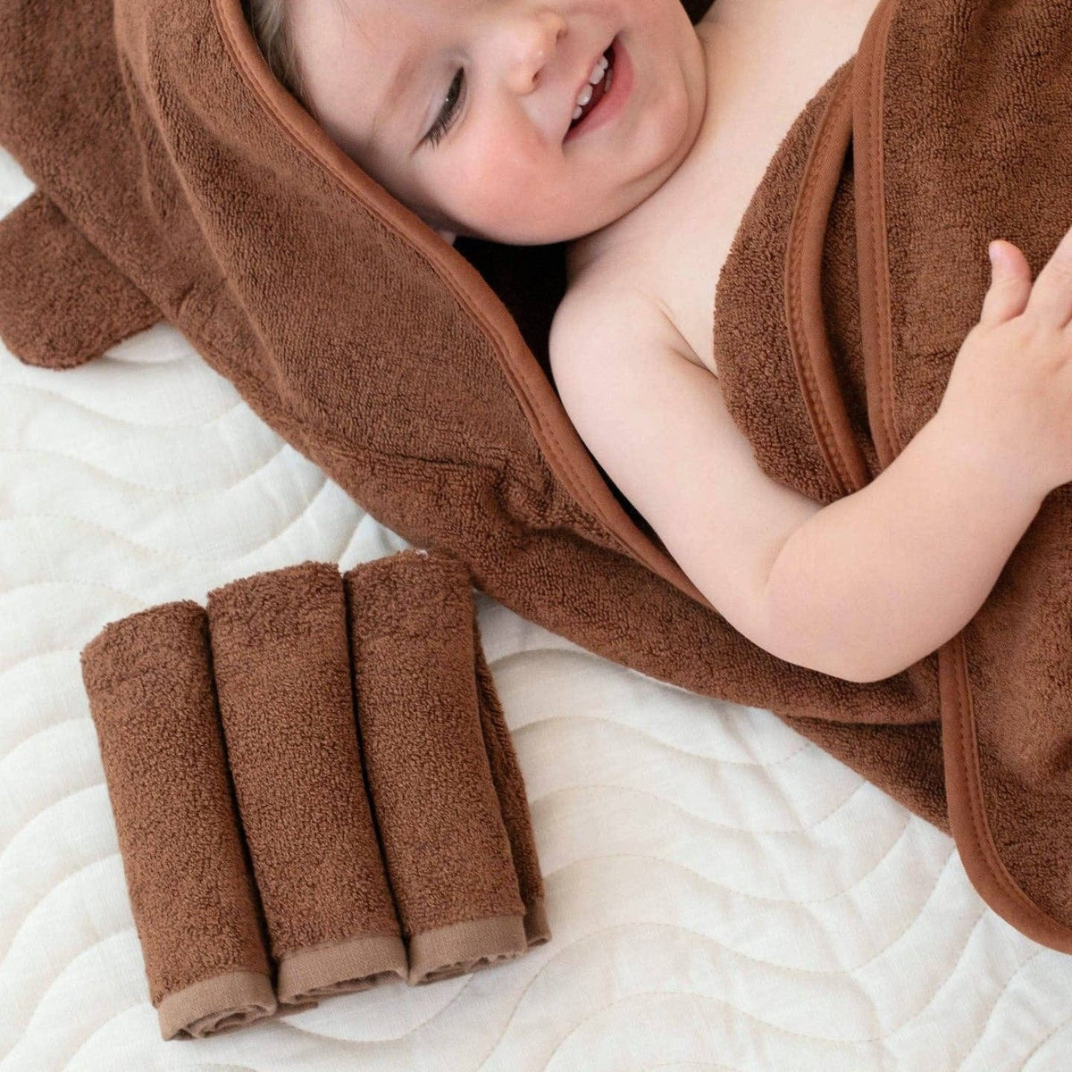 Kiin Baby Wash Cloths 3 Pack – Cotton & Bamboo by Kiin Baby