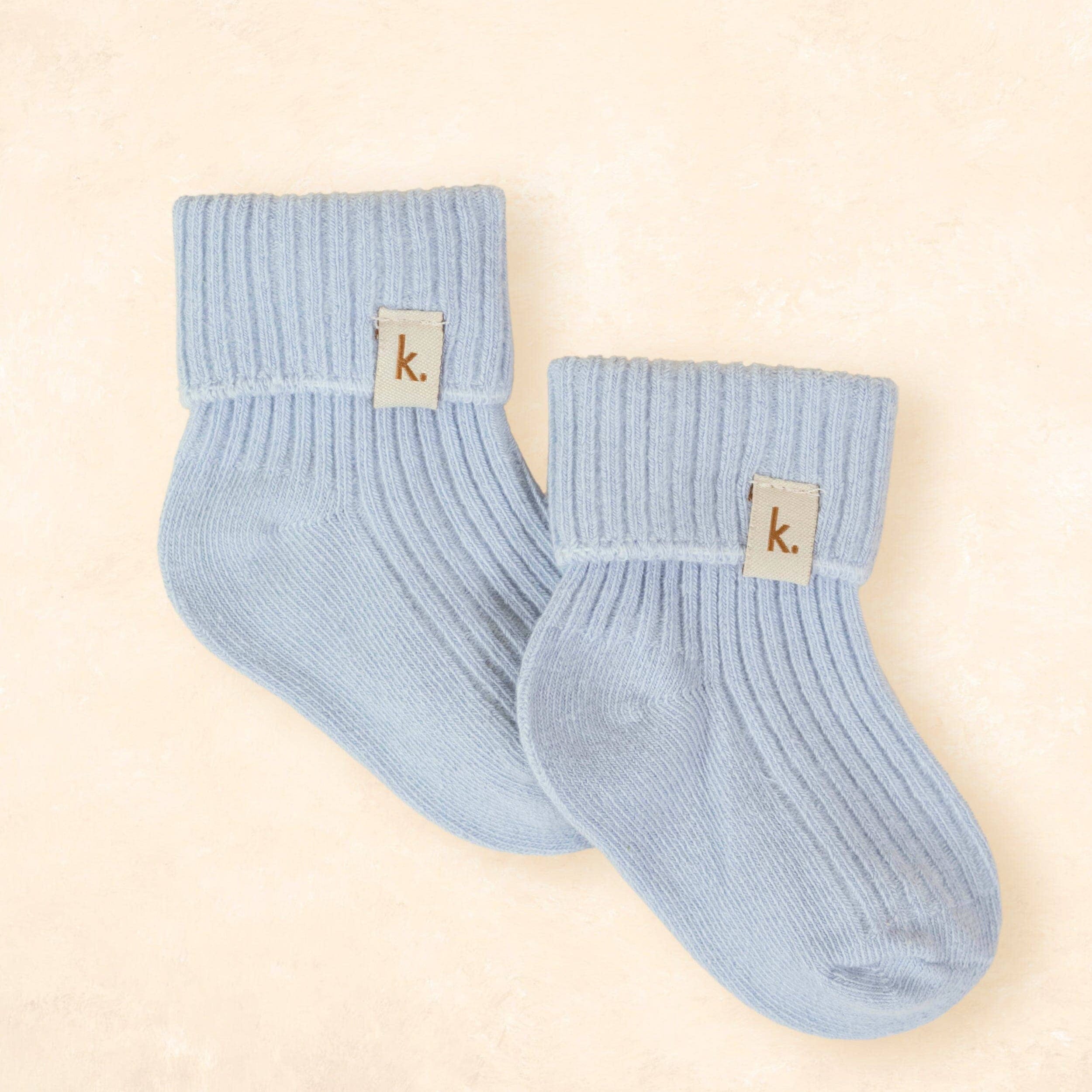 Kiin Cotton Ribbed Baby Socks Blue / 0 - 6 Months by Kiin Baby