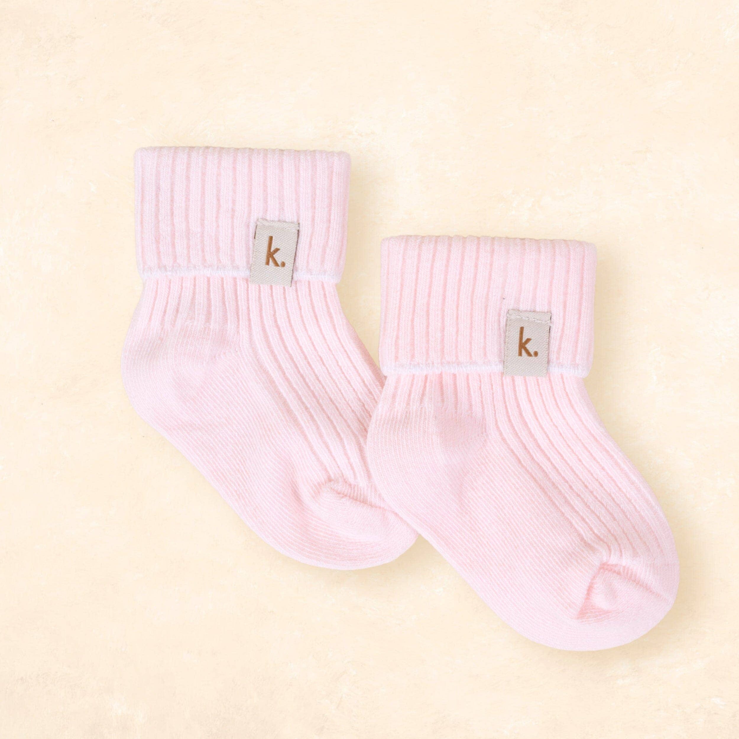 Kiin Cotton Ribbed Baby Socks Pink / 0 - 6 Months by Kiin Baby