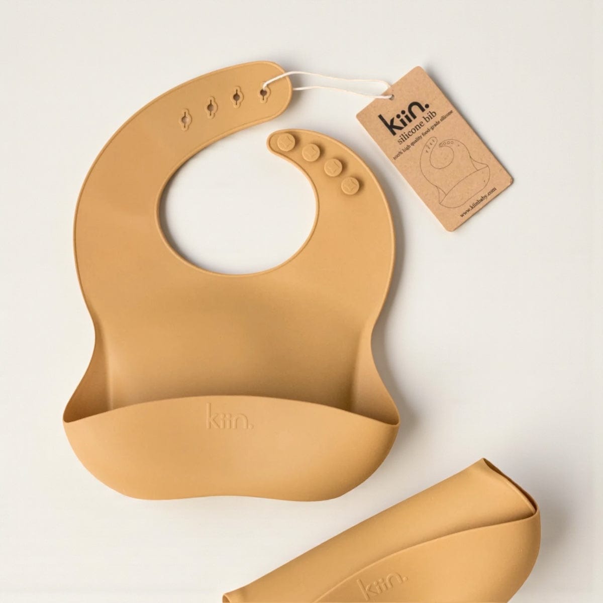 Kiin Silicone Bibs - 4 Colours Tan by Kiin Baby