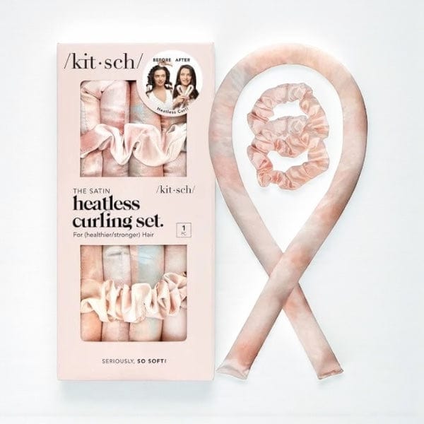 KITSCH Satin Heatless Curling Set - Sunset Tie Dye by Kitsch