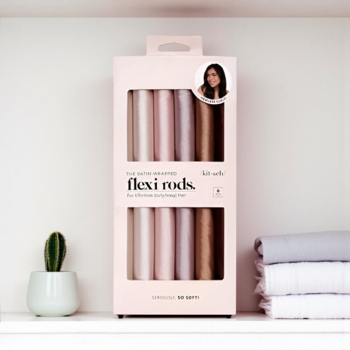 KITSCH Satin Wrapped Flexi Rods - 6pc Set by Kitsch