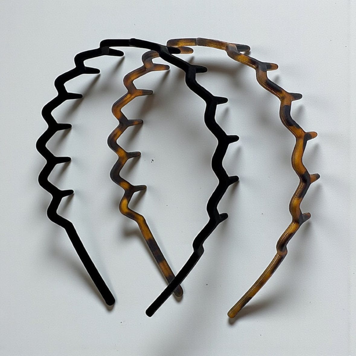 Kitsch Zig Zag Headband 2pc Black & Tort - Non-Slip Hair Bands by Kitsch