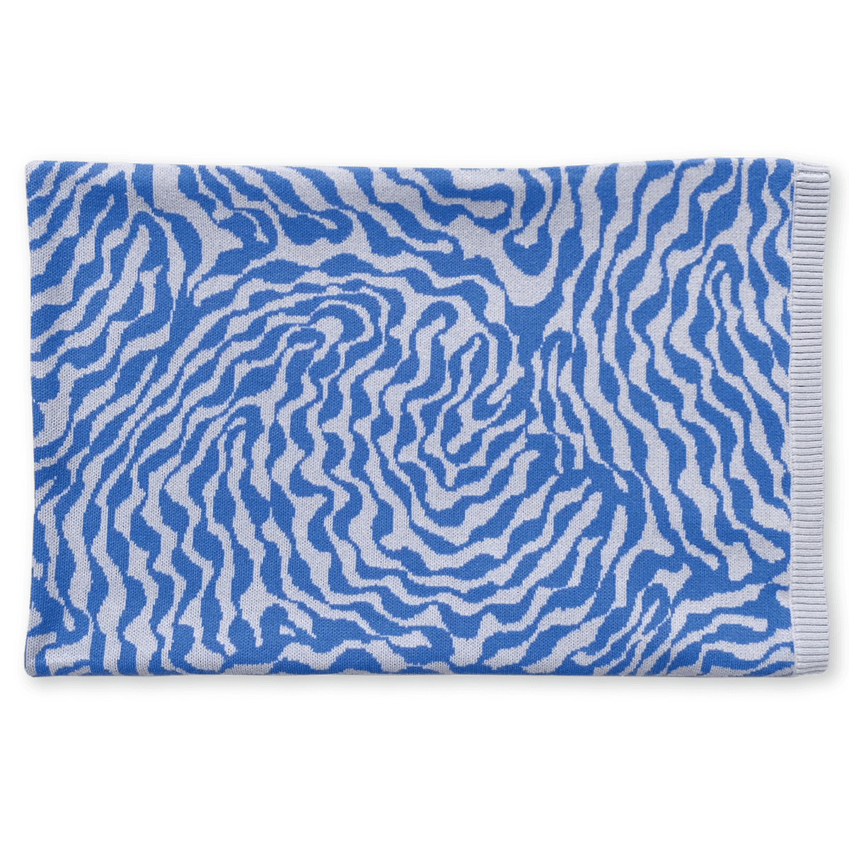 Knit Scallop Baby Blanket - Aqua by Grown