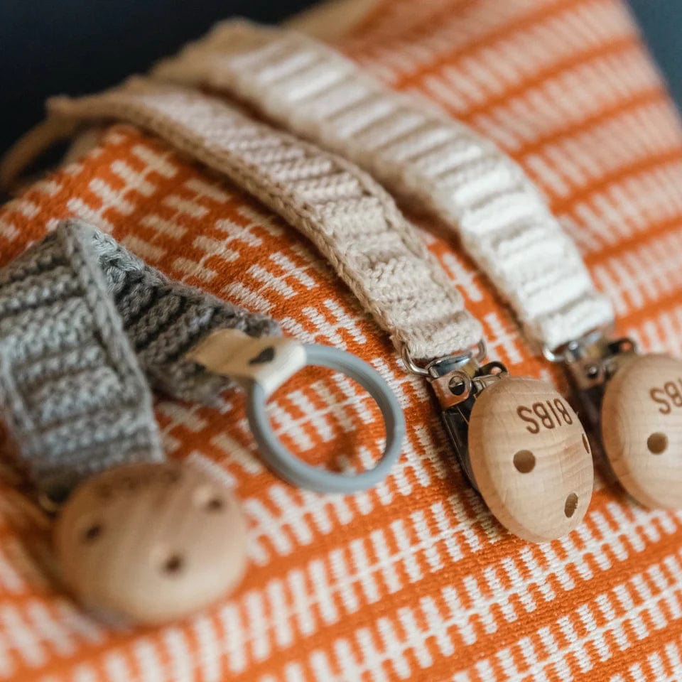 Knitted Dummy Clip in Ivory by Bibs