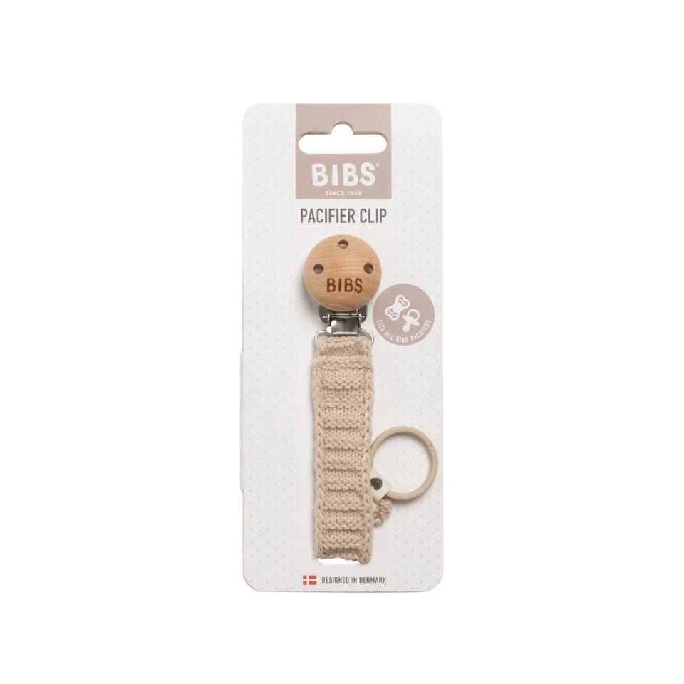 Knitted Dummy Clip in Vanilla Colour by Bibs