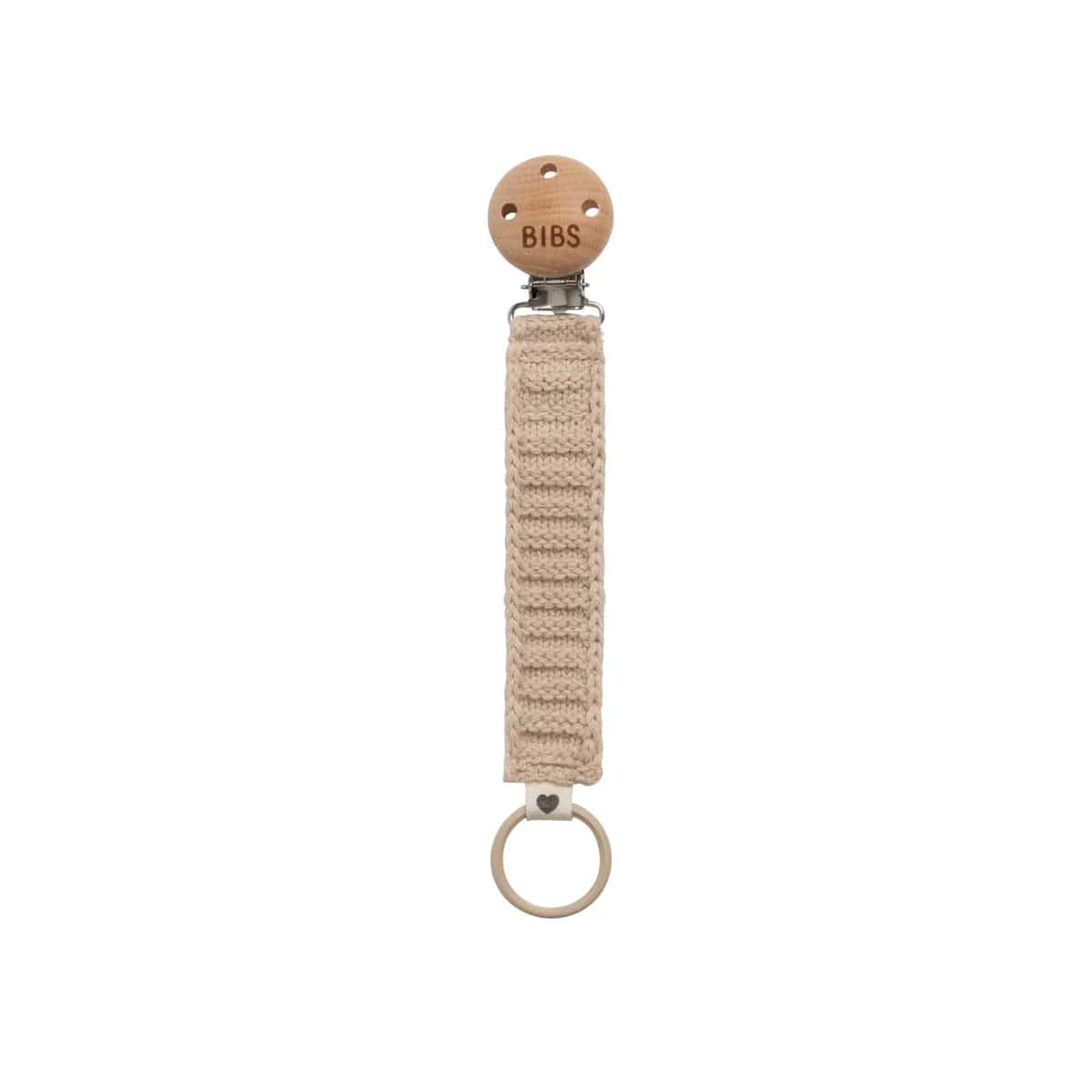 Knitted Dummy Clip in Vanilla Colour by Bibs