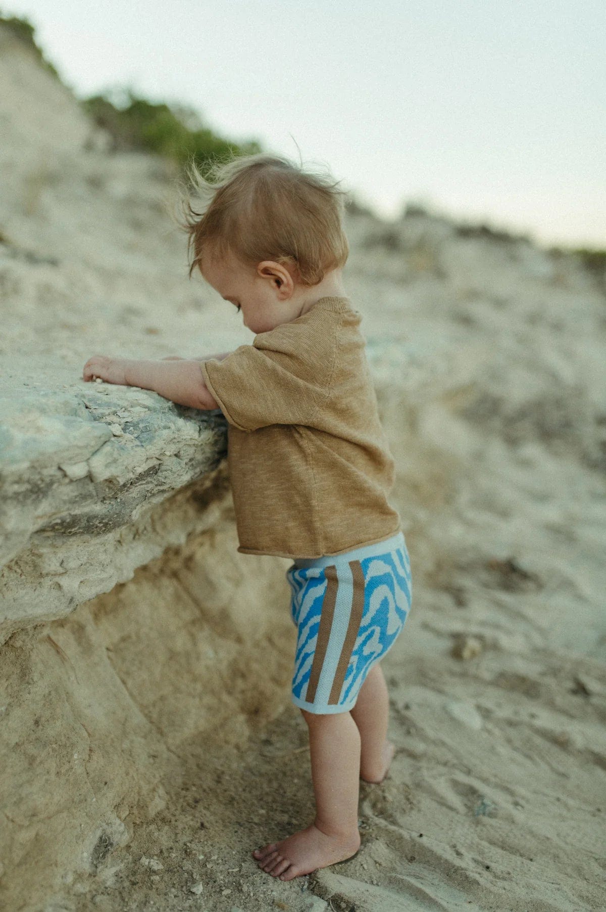 Knitted Linen Raglan Tee in Cedar by grown