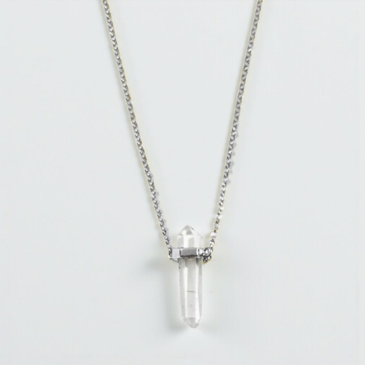 Krystle Knight Lunar Quartz Necklace Clear Quartz Sterling Silver by Krystle Knight