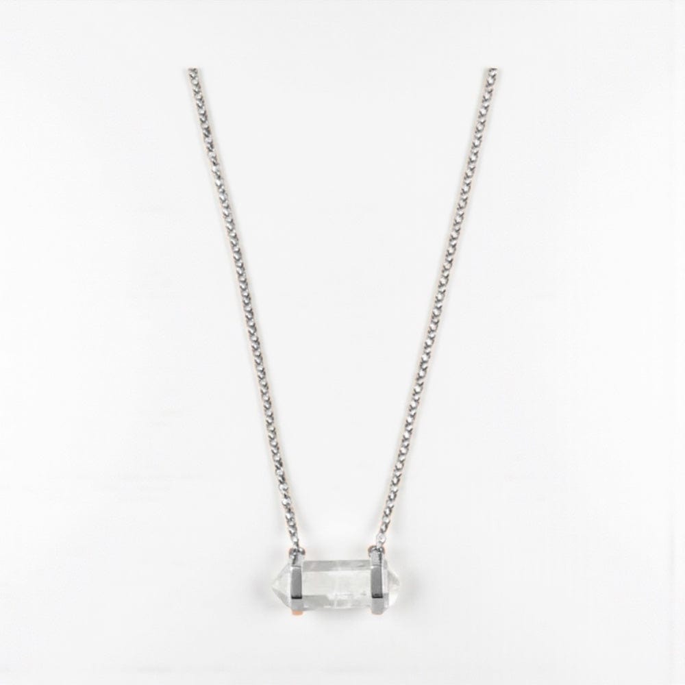 Krystle Knight Teeny Tiny Mini Healing Necklace Clear Quartz Sterling Silver by Krystle Knight