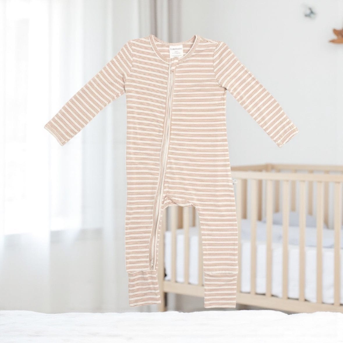 Kynd Baby Day or Night Baby Onesie - Neutral Stripe NB and 0-3 Mths by Kynd Baby