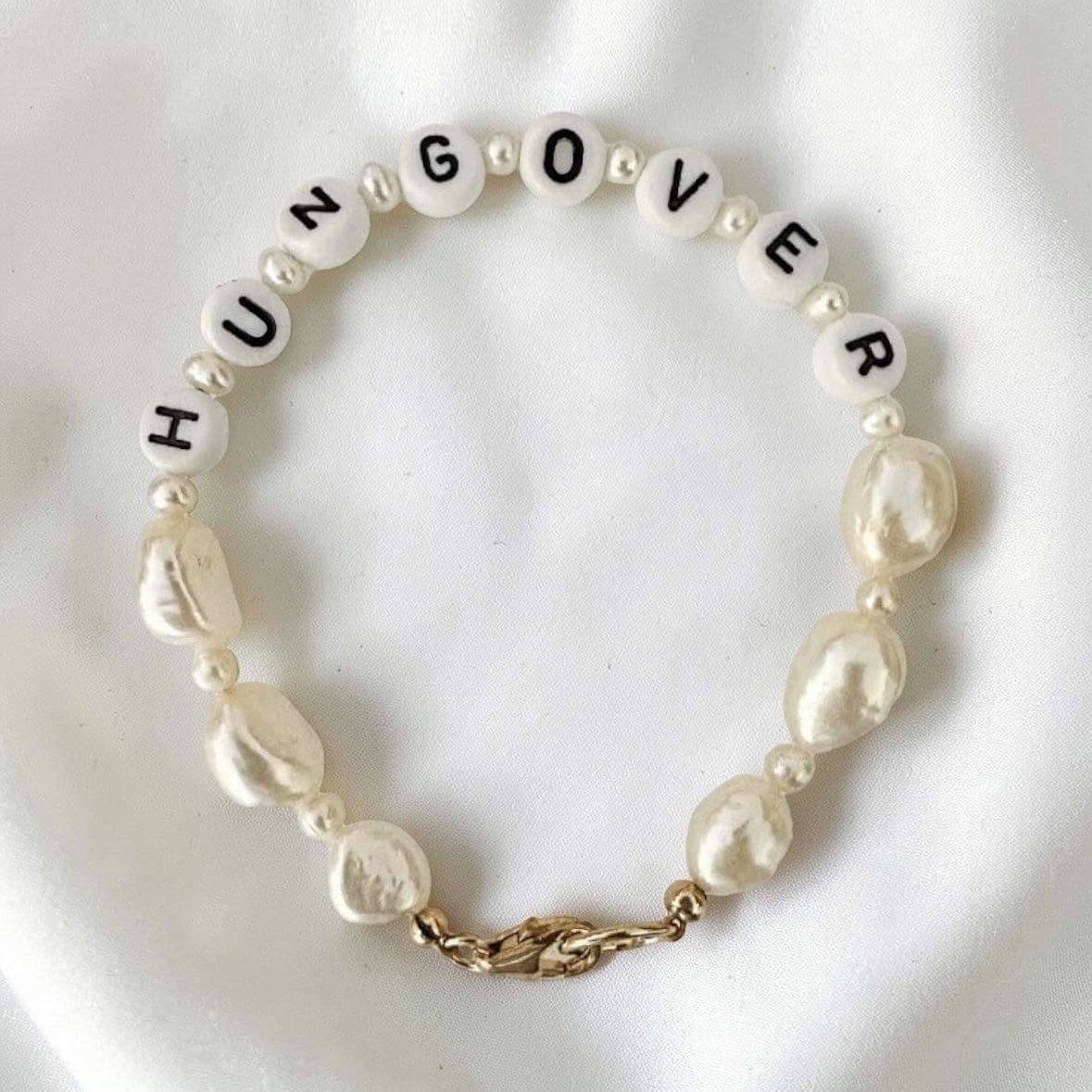 Letters & Pearls Occasion Bracelets – HUNGOVER Hungover - Gold by Claya