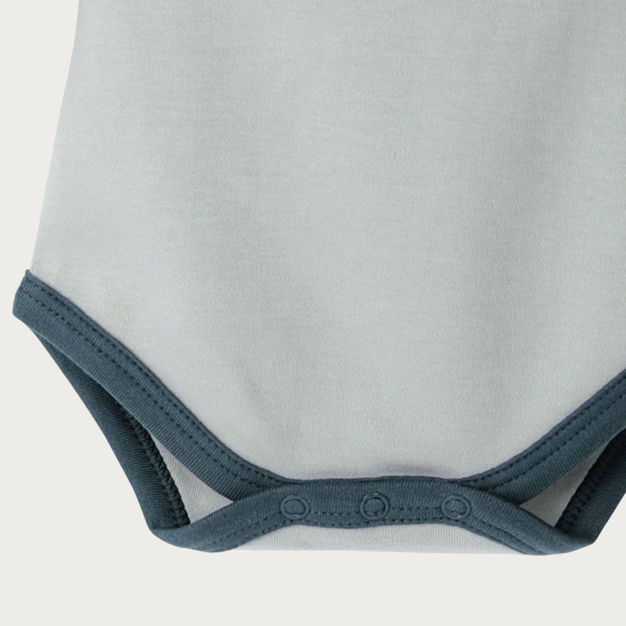 Long Sleeve Bodysuit - Sky Contrast 0-3 months by Babu