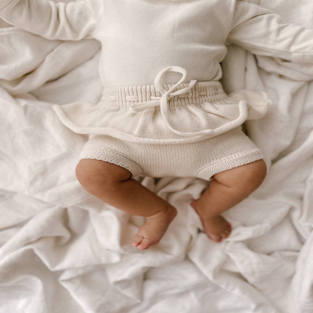 Lottie Bloomers in Cream Merino Wool: Newborn by blue daisy