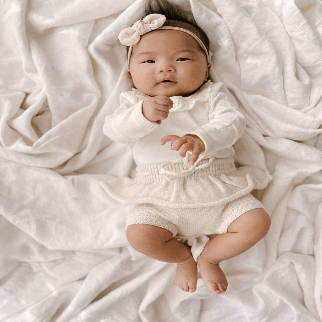 Lottie Bloomers in Cream Merino Wool: Newborn by blue daisy