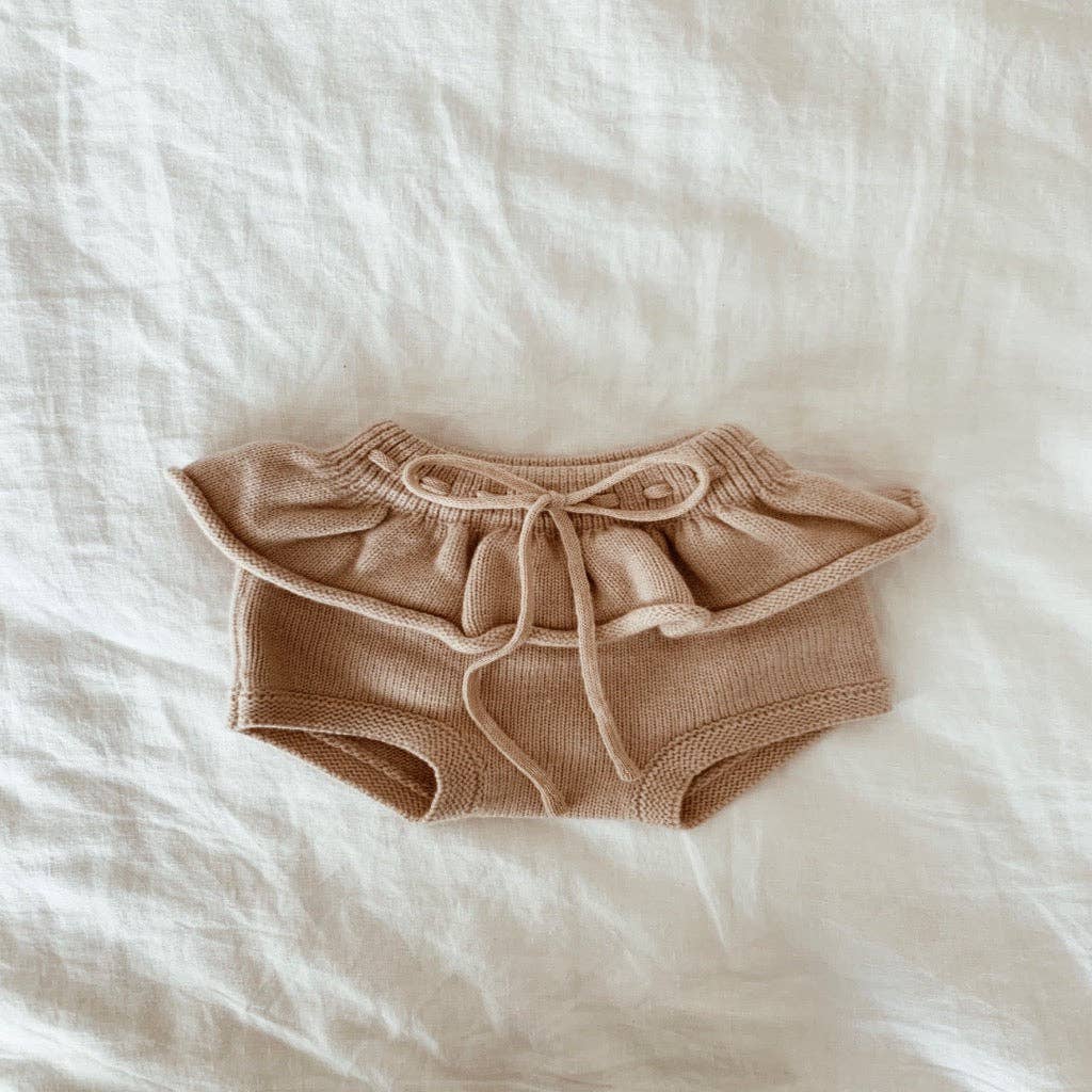 Lottie Bloomers in Latte Merino Wool: Newborn by blue daisy