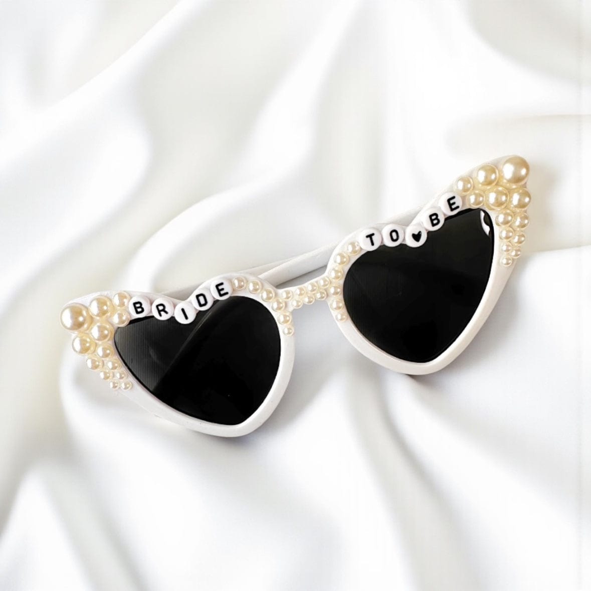 Love Sick Rebel Sunglasses – Bridal, Bridesmaids & Festival Chic Bride to Be Pearl White by Lovesick Rebel