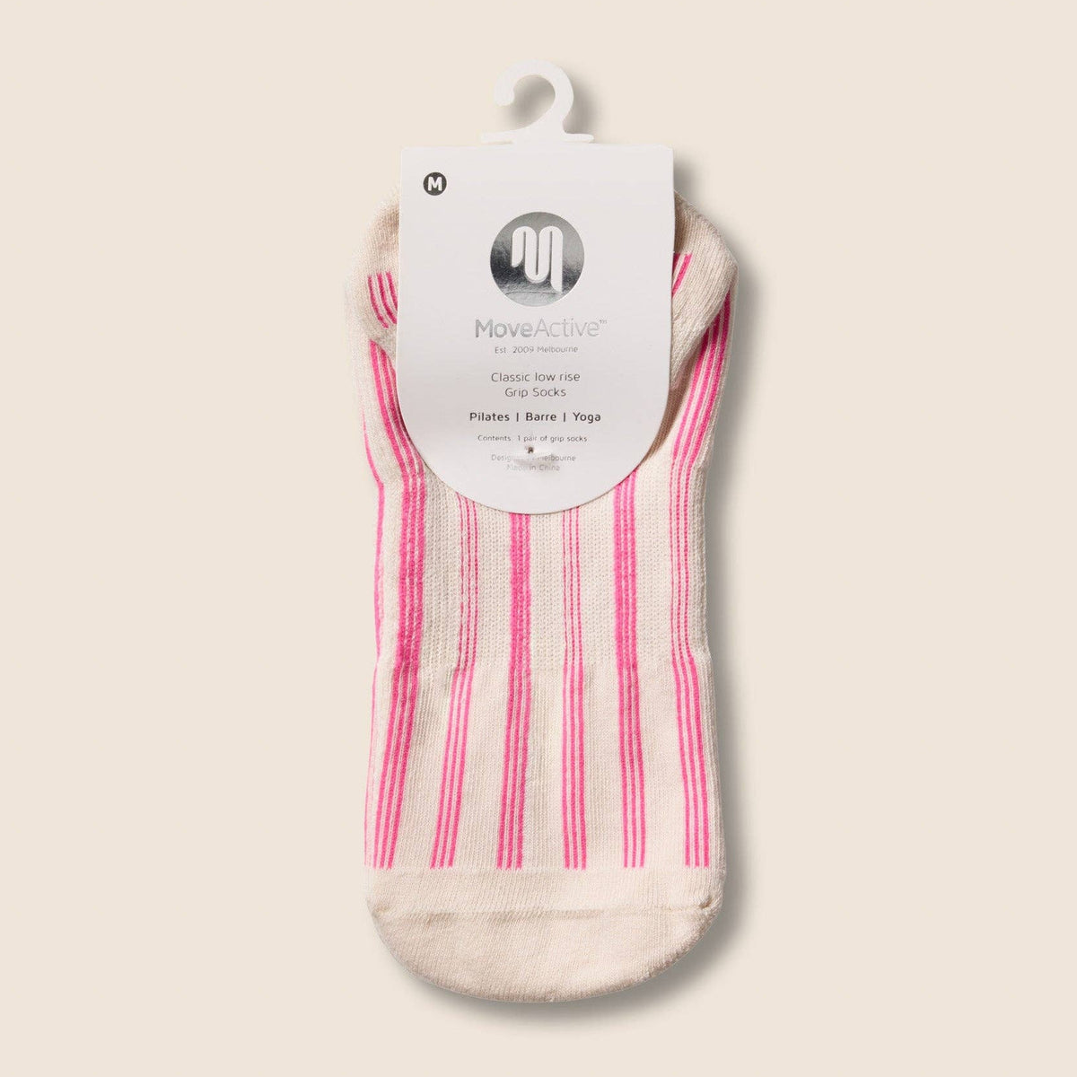 Low Rise Grip Socks - Rosa Carnival S by MoveActive