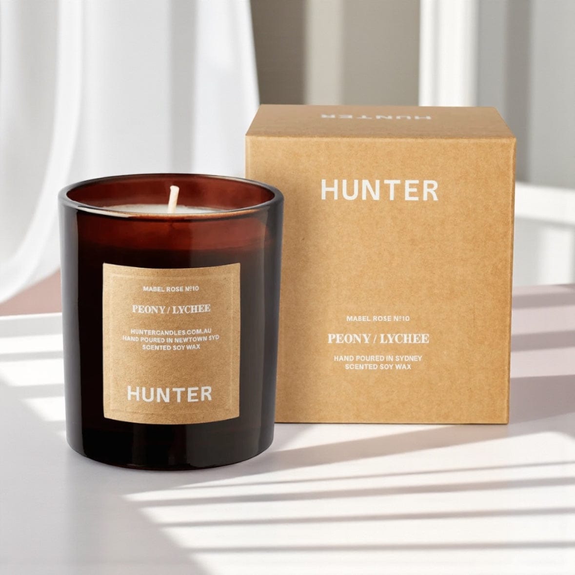 Mabel Rose Candle - peony + lychee by Hunter