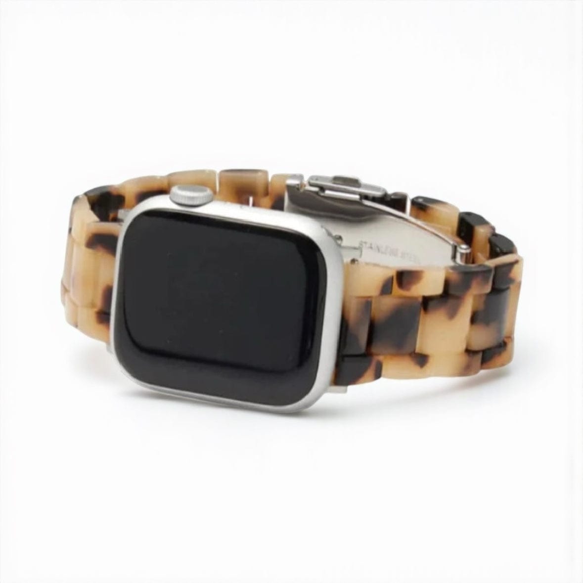 MACHETE Universal Fit Apple Watch Band Set in Assorted Colours Blonde Tortoise with Black Hardwear by Machete