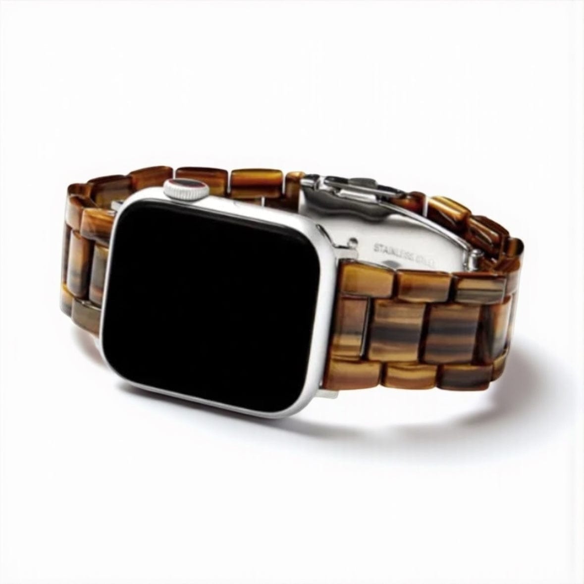 MACHETE Universal Fit Apple Watch Band Set in Assorted Colours Tigers Eye with Black Hardware by Machete