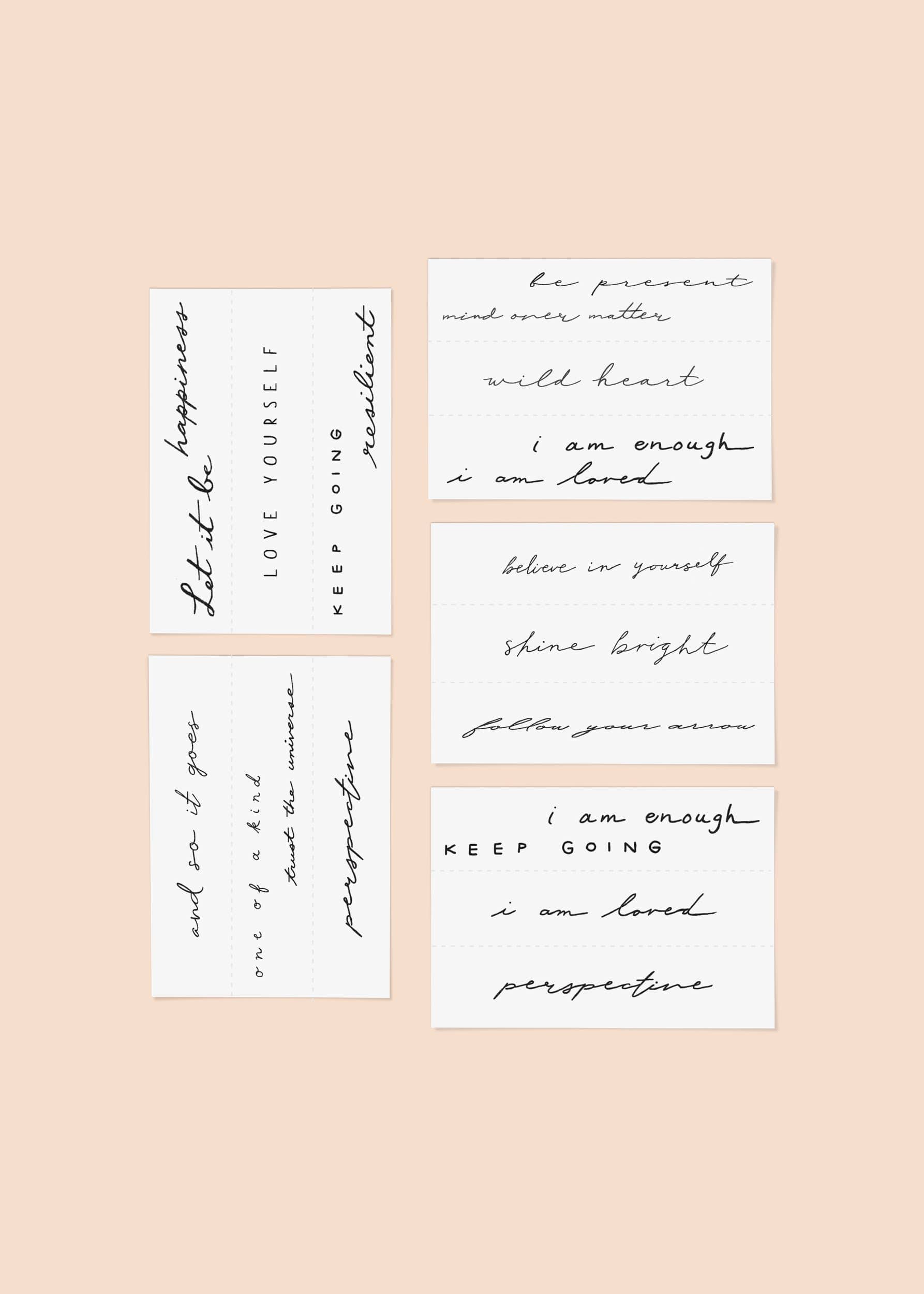 Mantra Temporary Tattoo Pack by INKED by Dani