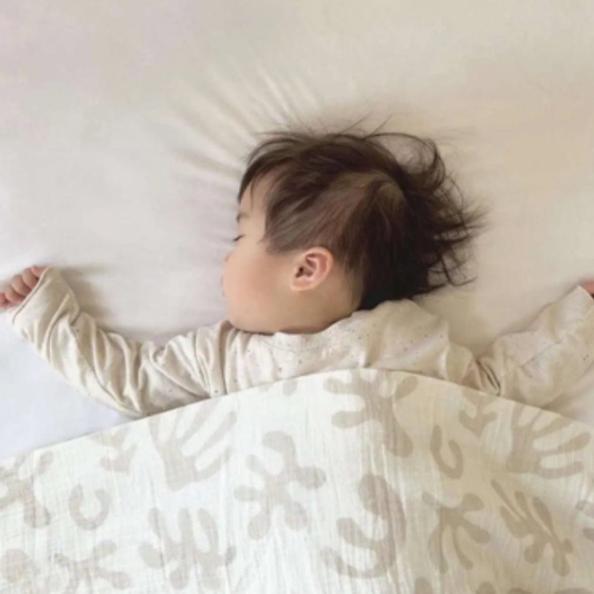 Marine Dream Organic Baby Swaddle -Stone by Golden Child