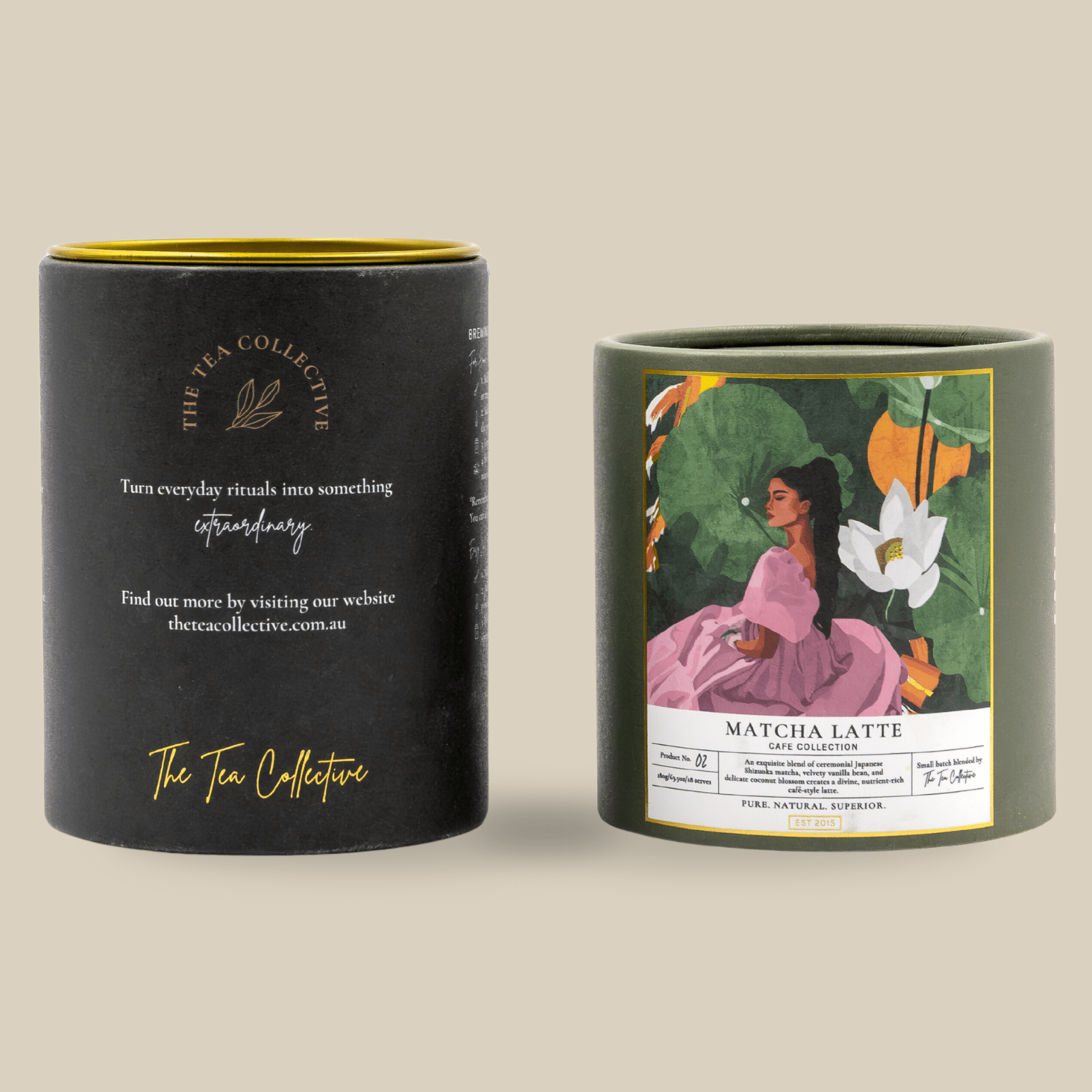 Matcha Latte Powder - Boutique Cylinder by The Tea Collective