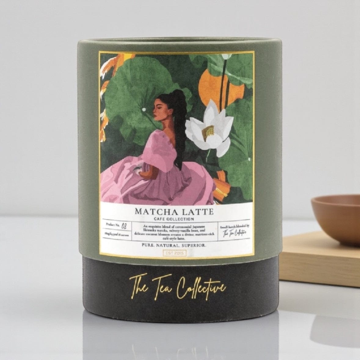 Matcha Latte Powder in Boutique Cylinder by The Tea Collective