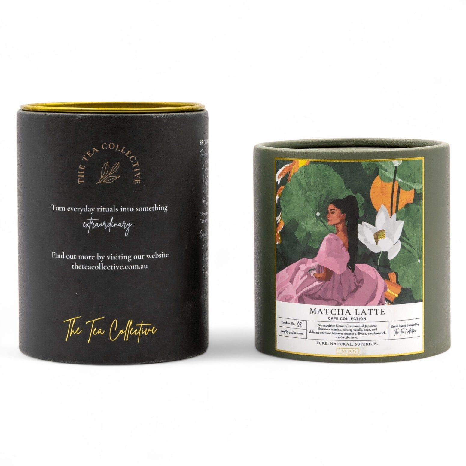 Matcha Latte Powder in Boutique Cylinder by The Tea Collective