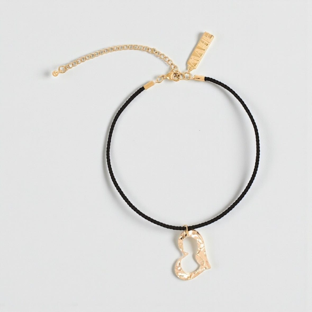 MATHE 18K Gold Plated Wavy Heart Choker by Mathe Jewellery