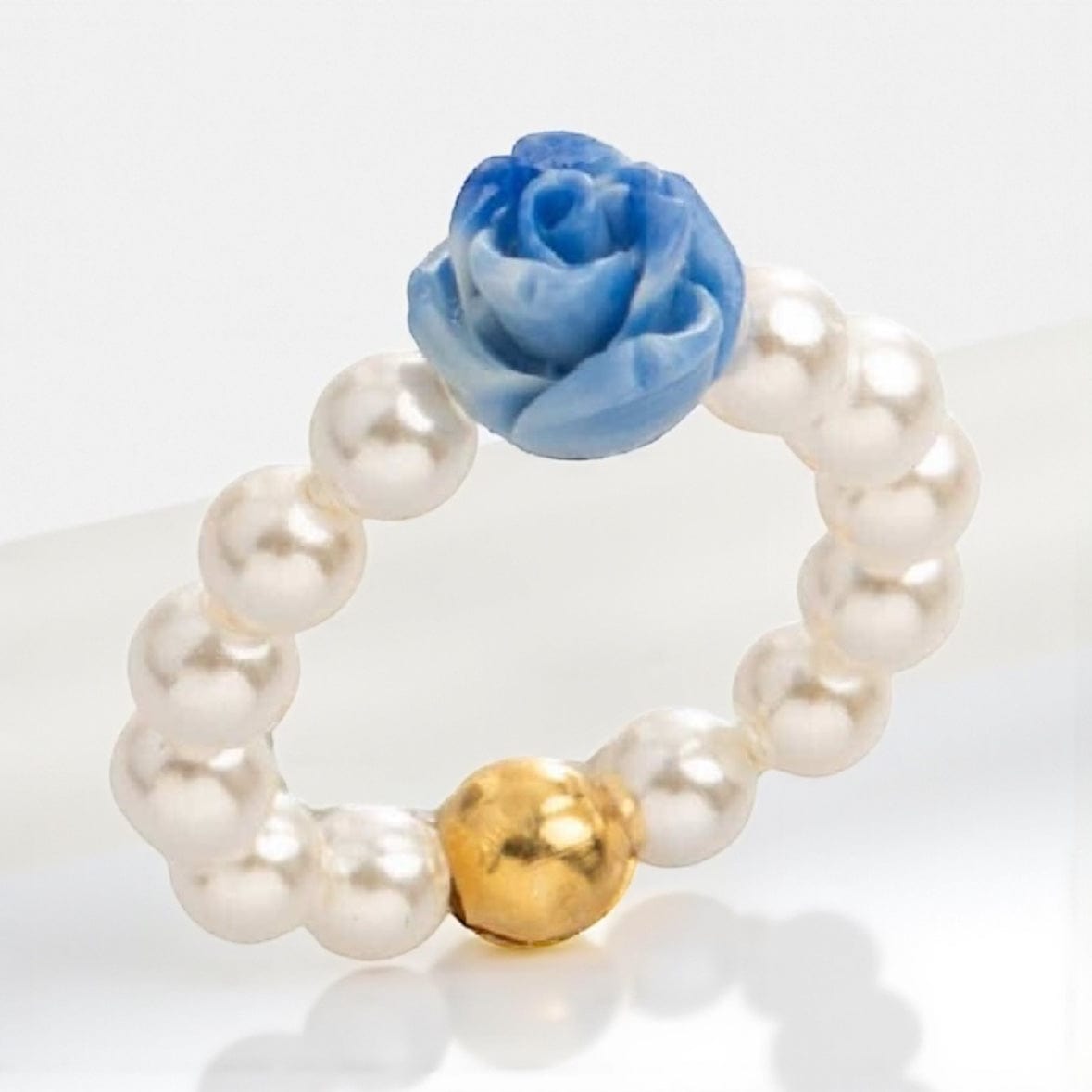 MATHE Shell Pearl and Rose Audrey Ring by Mathe Jewellery