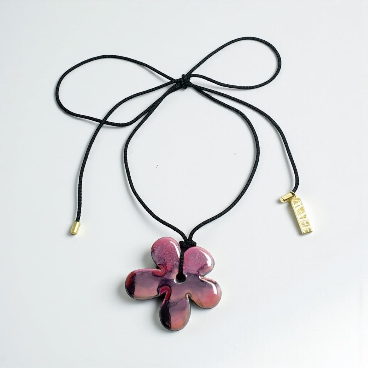 MATHE Tivoli Ceramic Flower Pendant Necklace by Mathe Jewellery
