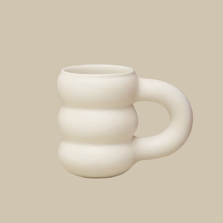 "Michelin" Man Inspired Chubby Ceramic Mug - White by TUTU Home - Tableware & Decor
