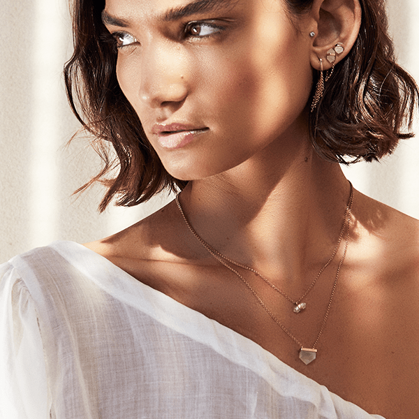 mini aurora crystal necklace by Krystle Knight