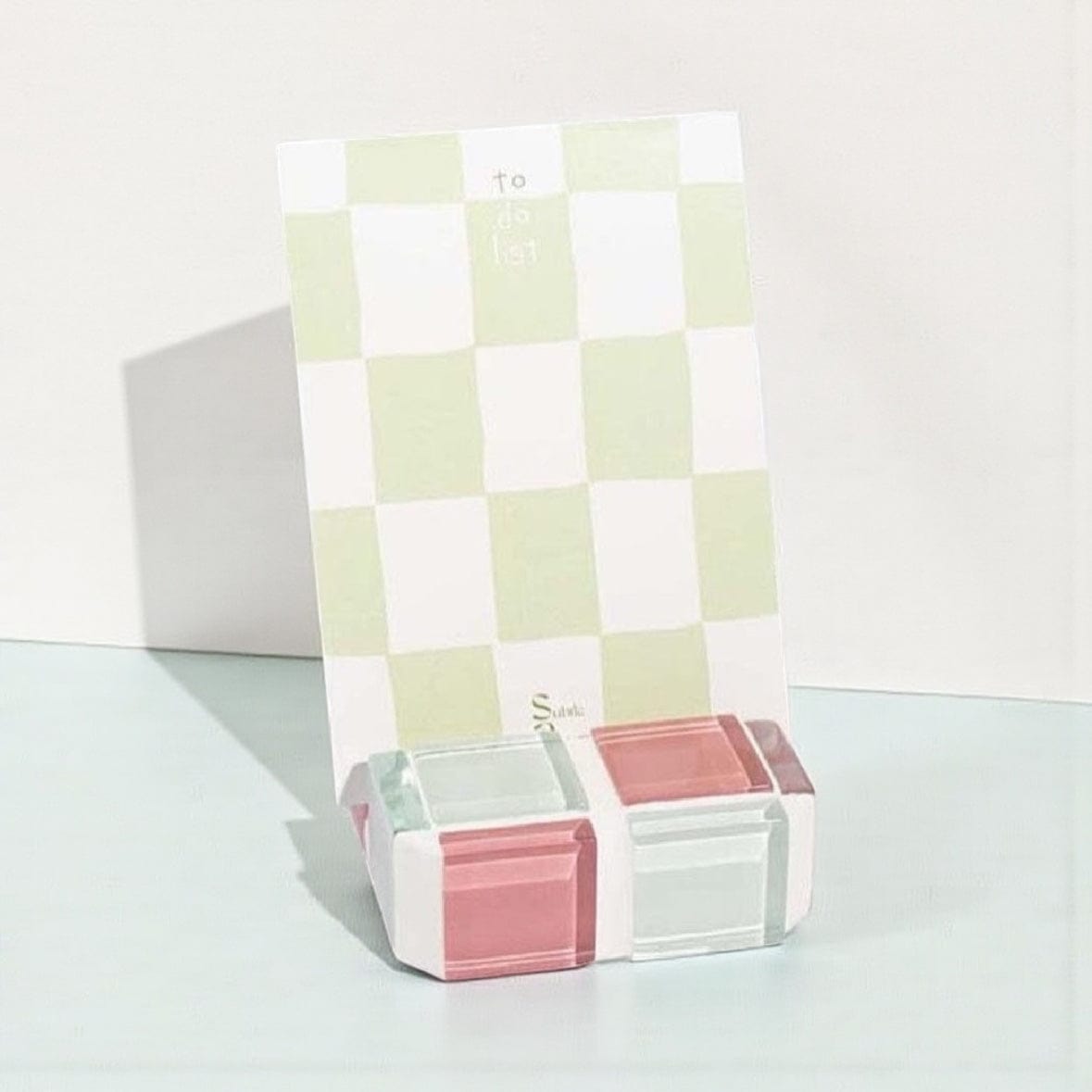 Mini Tile Picture Stand - Pink Himalayan Milk Chocolate by Subtle Art Studios